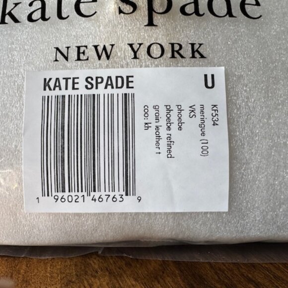 Kate Spade Phoebe Turnlock Medium Leather Wallet Meringue KF534 - Picture 7 of 7